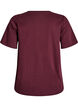 Basic V-hals T-shirt in biologisch katoen, Donker Bordeaux, Packshot image number 1