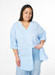 Gestreepte tuniek met 3/4 mouwen, Blauw, Model image number 0
