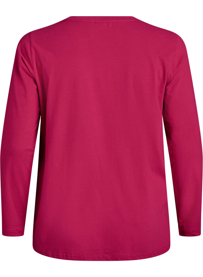 Basic jersey top met lange mouwen, Roze, Packshot image number 1