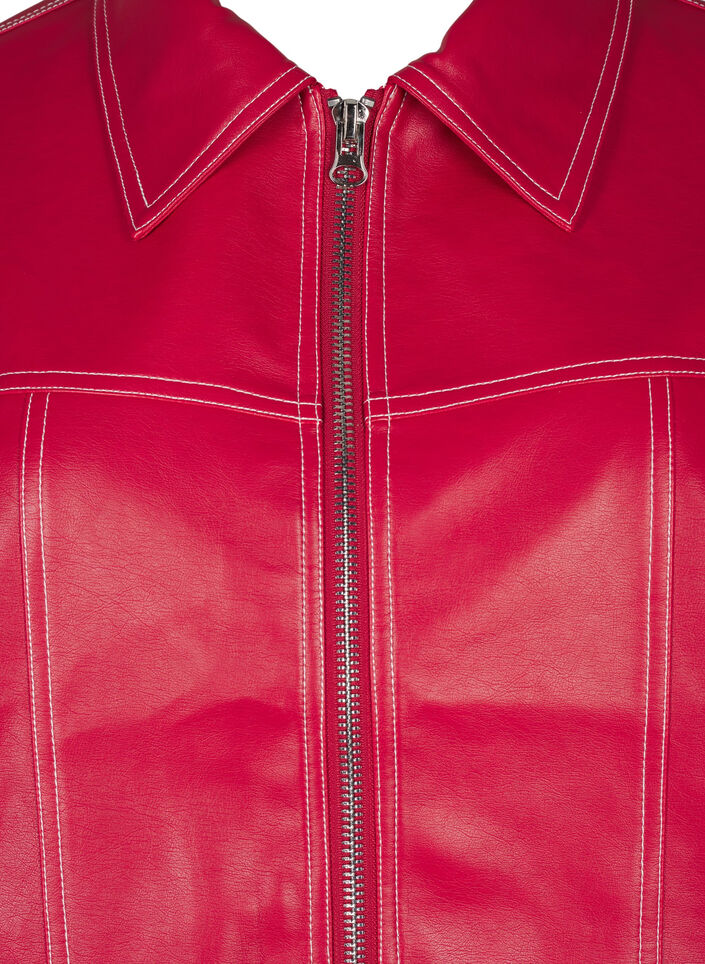 Imitatieleer bomberjack, Rhythmic Red, Packshot