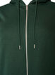 Lange hoodie met ritssluiting en zakken, Groen, Packshot image number 2