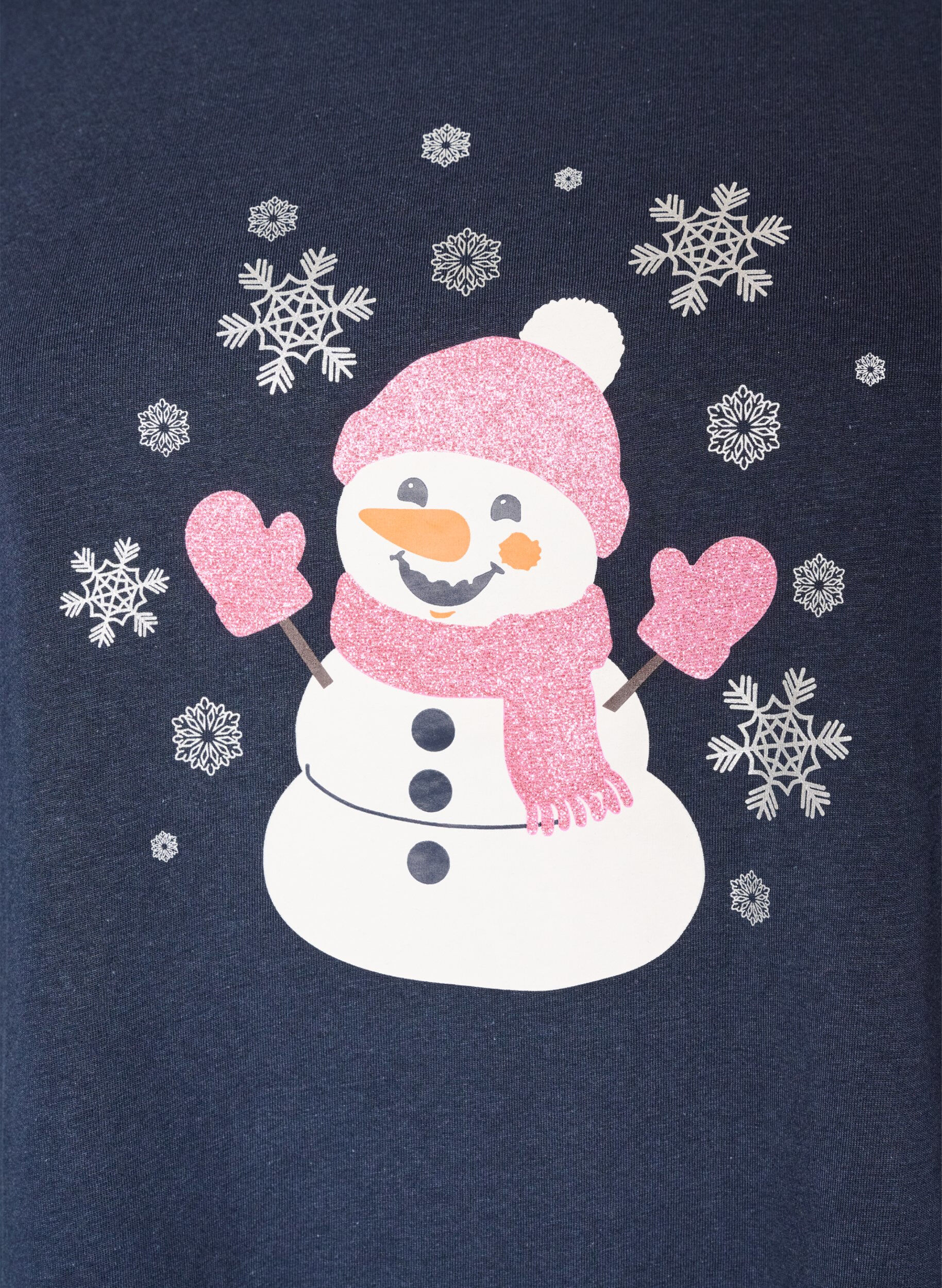 ZizziKerst T-shirt van biologisch katoen, Blauw, Packshot image number 2