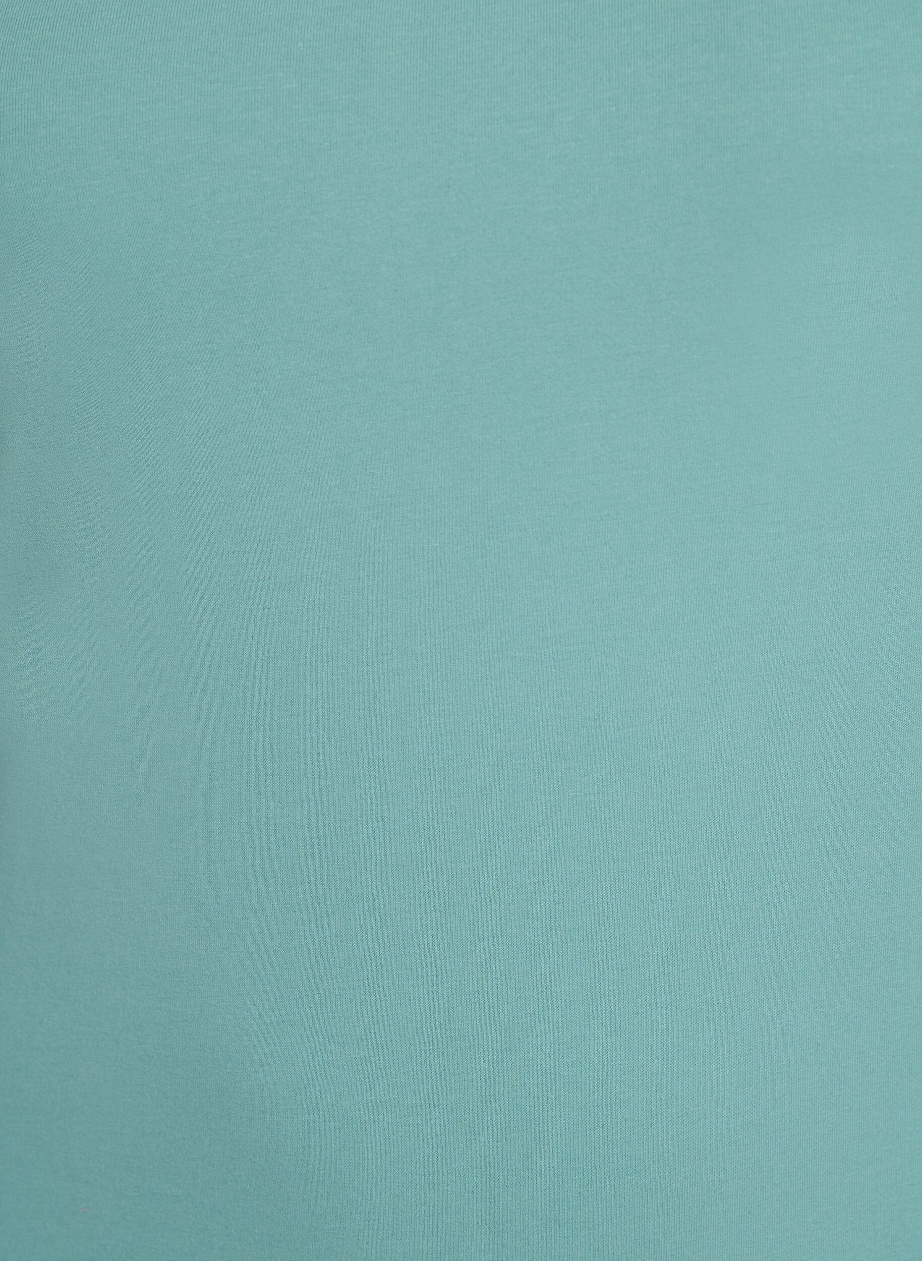 ZizziEffen gekleurd basic top in katoen, Groen, Packshot image number 2