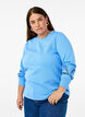 Sweatshirt met geborduurde uitsneden, Della Robbia Blue, Model image number 0