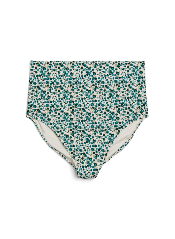 Bikinibroekje met extra hoge taille en bloemenprint, Ditsy Rose AOP, Packshot