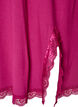 Viscose nachthemd met kant en splitten, Rood, Packshot image number 3