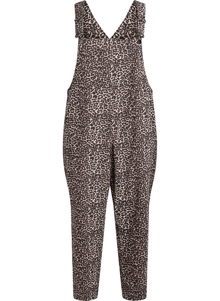 Luipaardprint denim tuinbroek, Light LEO, Packshot