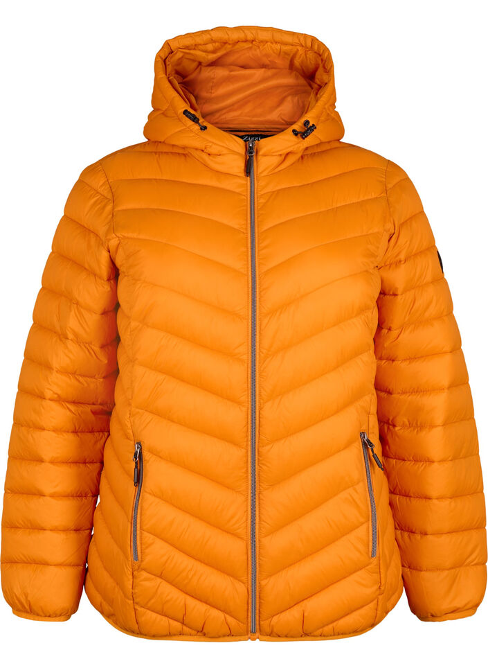 Lichtgewicht jas met capuchon, Oranje, Packshot image number 0