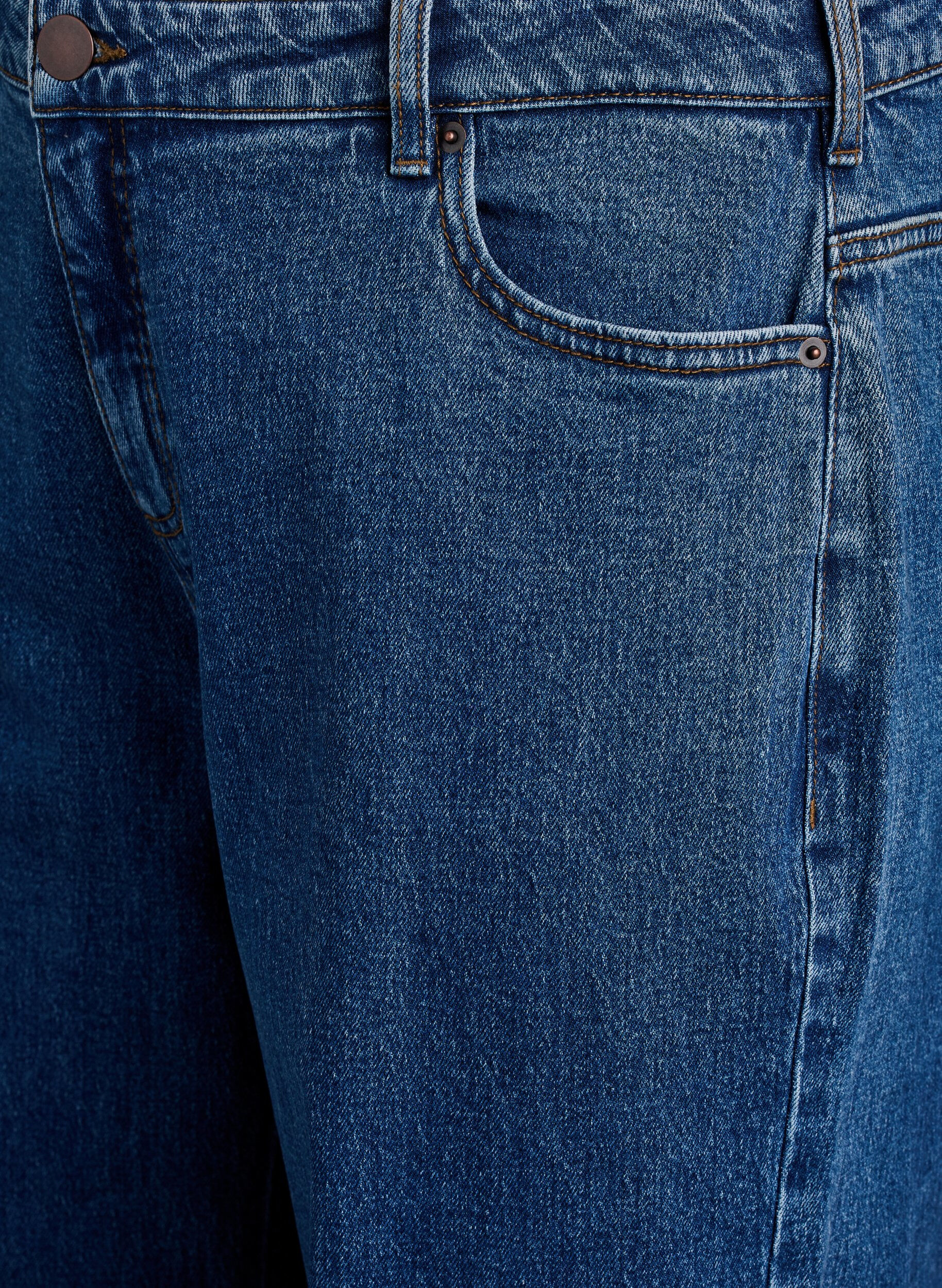 ZizziJeans met wijde pijpen en hoge taille, Blauw, Packshot image number 2