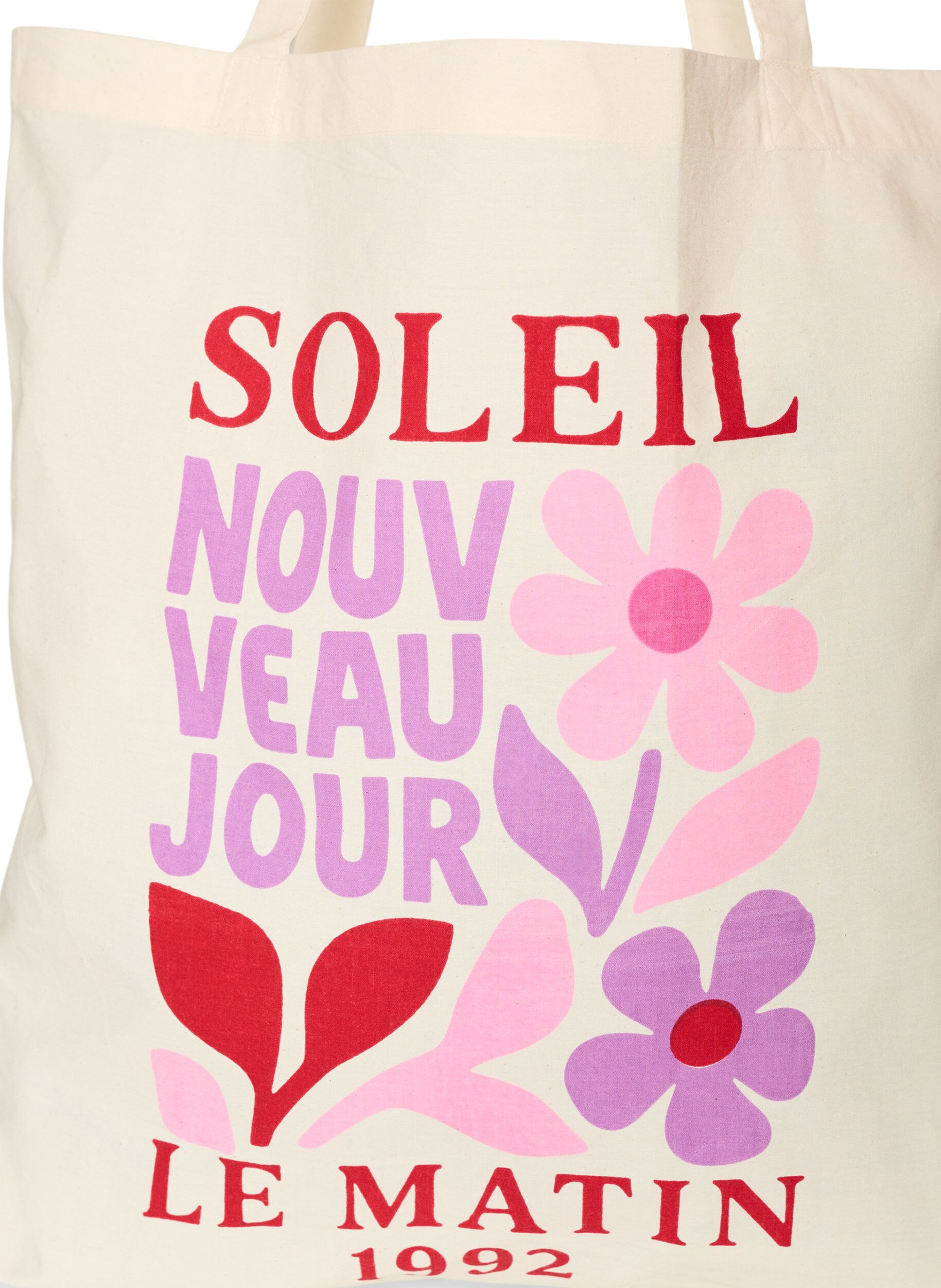 ZizziTote bag met print, Rood, Packshot image number 2