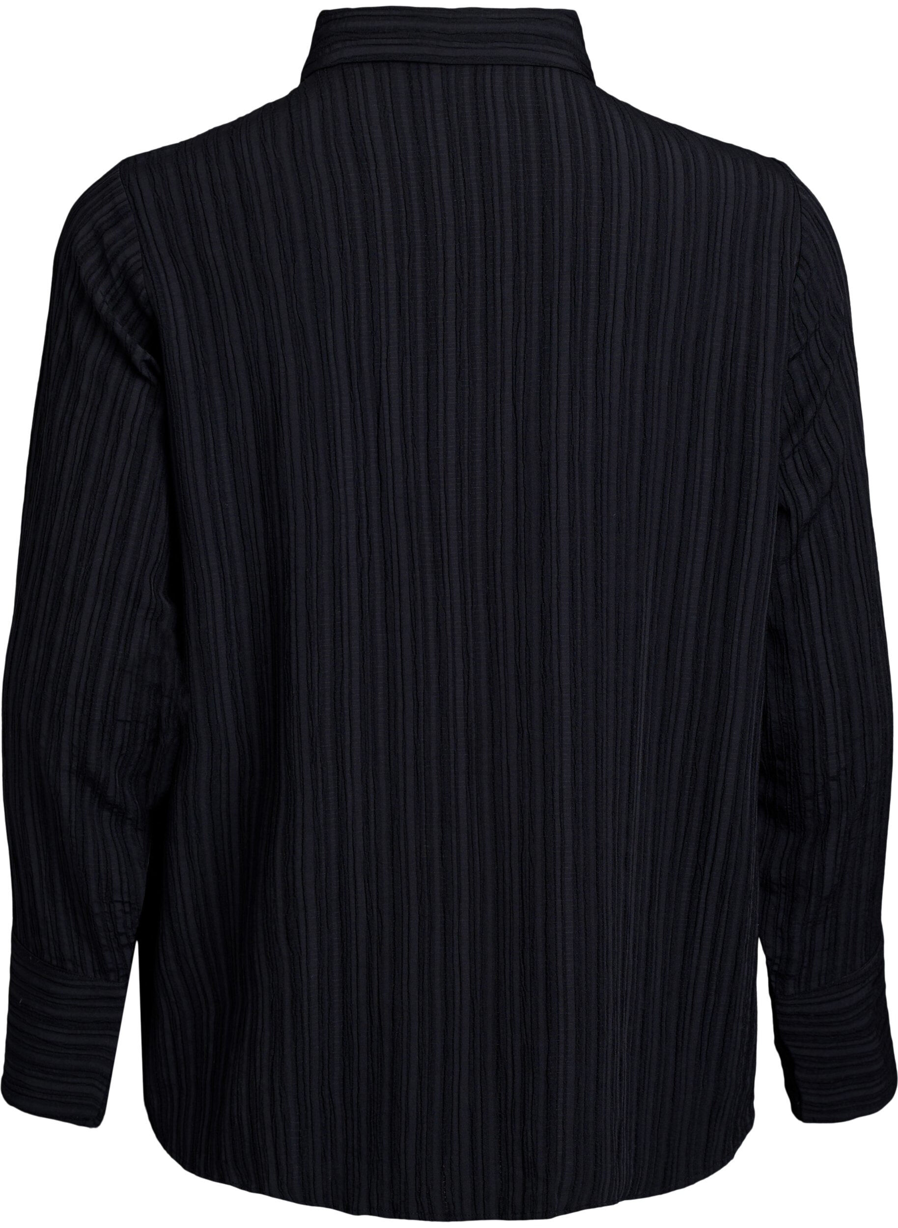 ZizziFLASH - Shirt met textuur, Zwart, Packshot image number 1