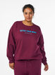 Het sweatshirt met tekstprint, Donker Bordeaux, Model image number 0