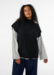 Gebreide vest met col, Zwart, Model image number 3