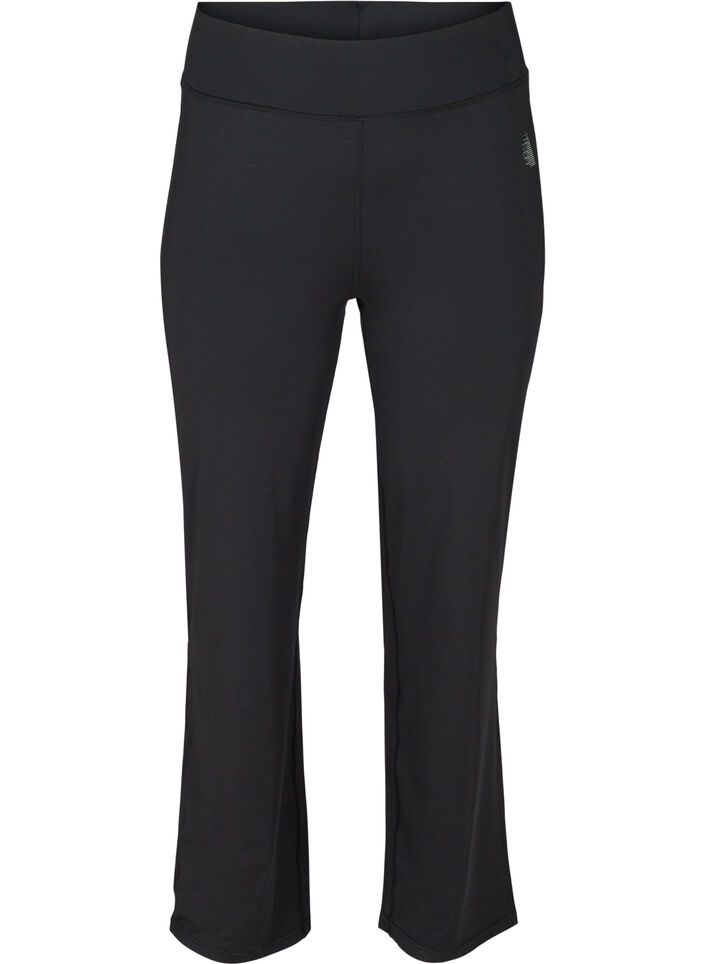 Flared Sportbroek, Black, Packshot