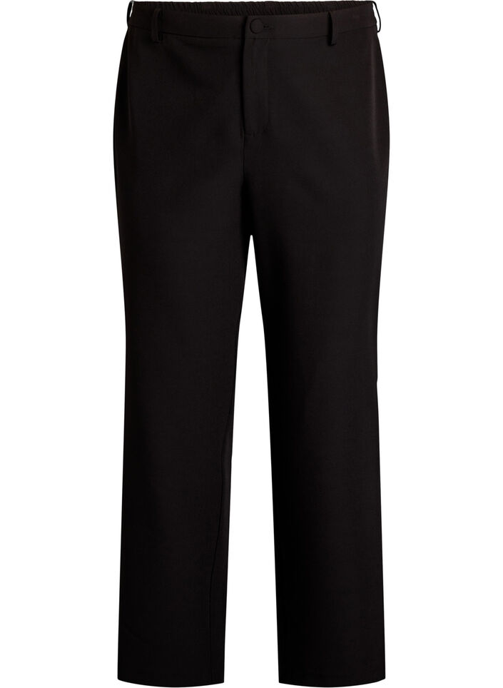 Broek met zakken en rechte pijpen, Zwart, Packshot image number 0