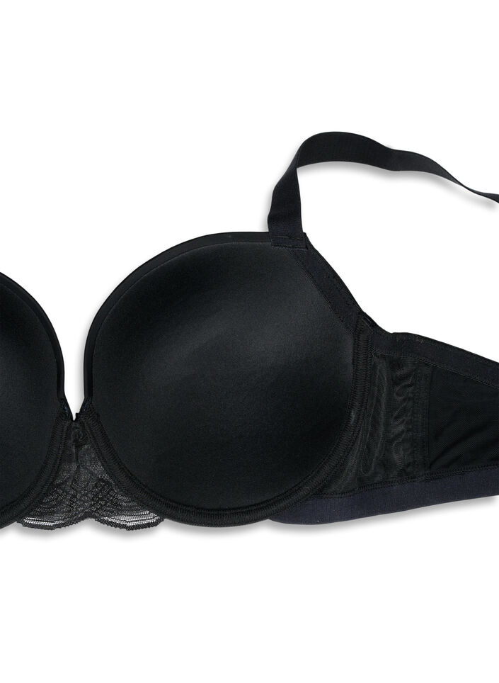 Voorgevormde bh met mesh, Black, Packshot