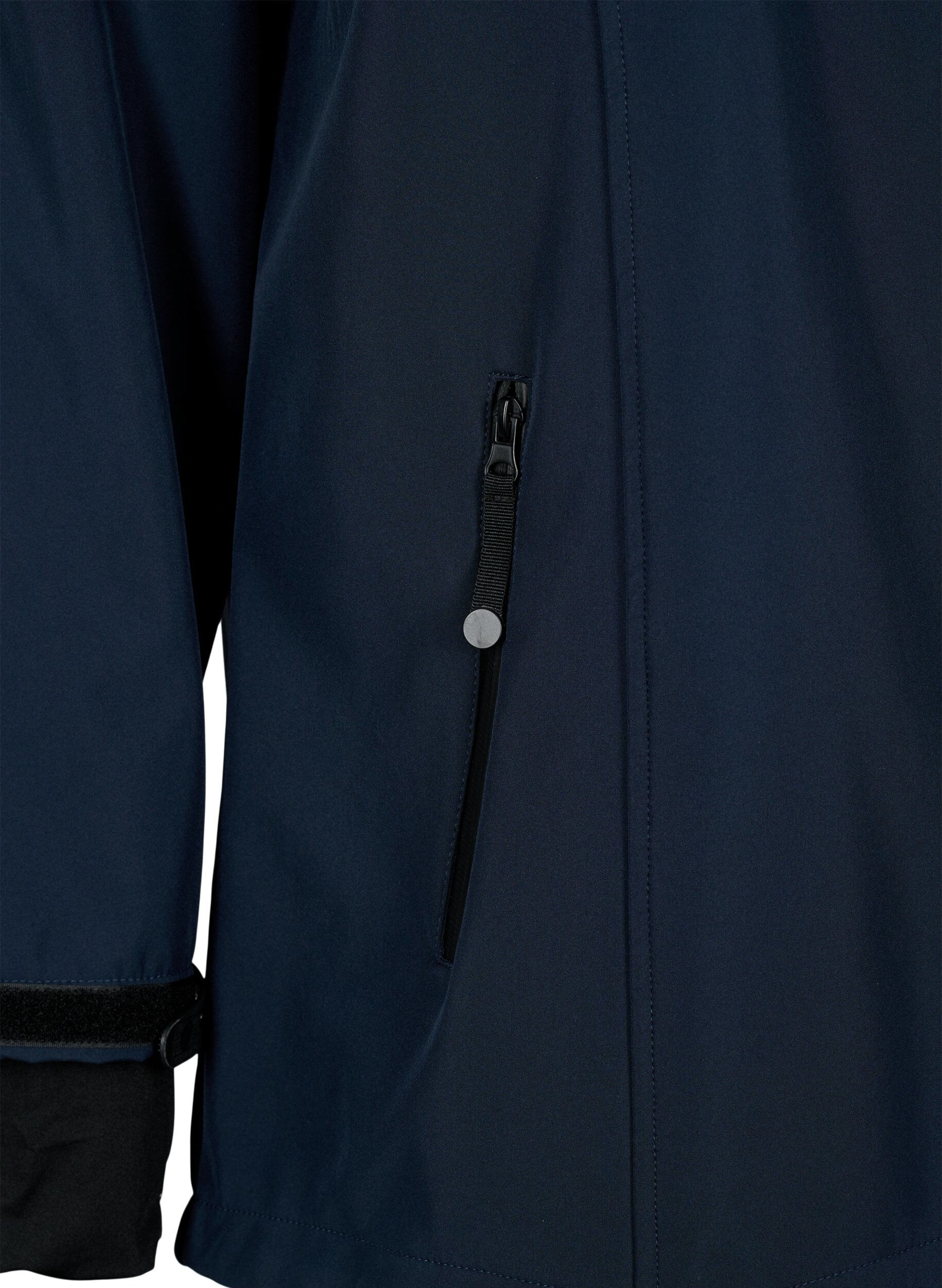 ZizziKorte softshell jas met afneembare capuchon, Blauw, Packshot image number 3
