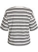 Boxy T-shirt met gestreept patroon, Zwart, Packshot image number 1