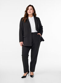 Broek met zakken en rechte pijpen, Zwart Broek met zakken en rechte pijpen, Zwart, Model