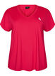 Losvallend trainings-T-shirt met V-hals, Roze, Packshot image number 0