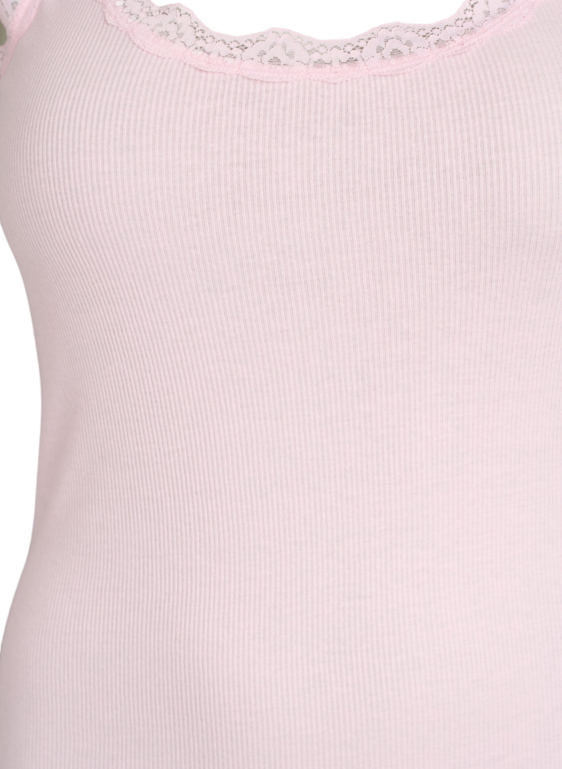 ZizziTop met kant, Roze, Packshot image number 2