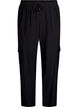 Cargo broek met hoge taille, Zwart, Packshot image number 0