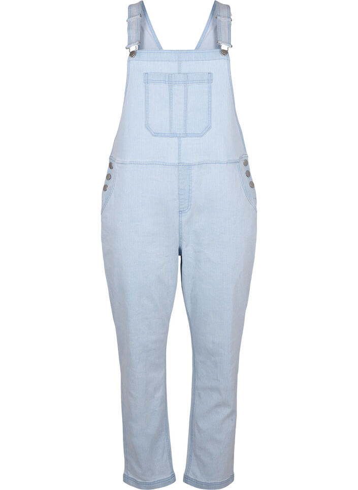 Gestreepte denim overall, L. Blue Denim Stripe, Packshot