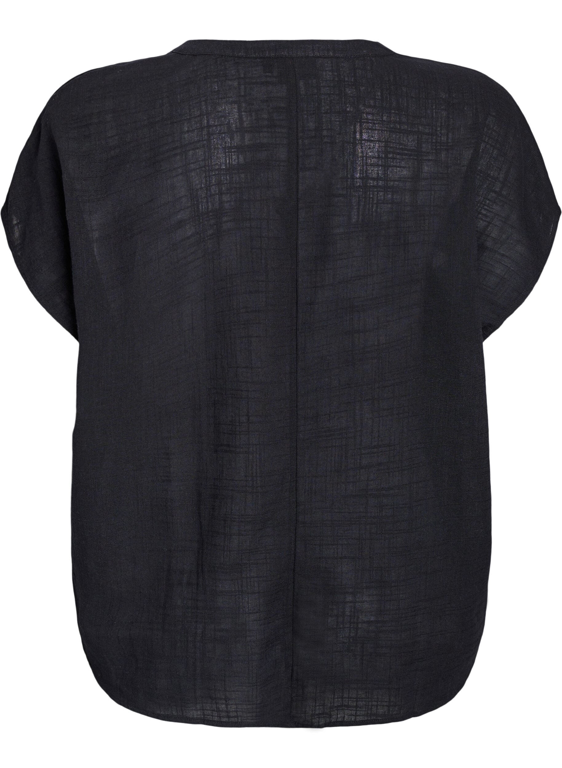 ZizziFLASH - Losse blouse met kapmouwen, Zwart, Packshot image number 1