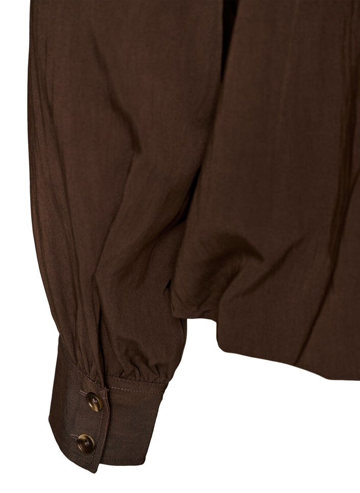 Shirt met ballonvorm en onzichtbare ritssluiting, Bruin, Packshot image number 3