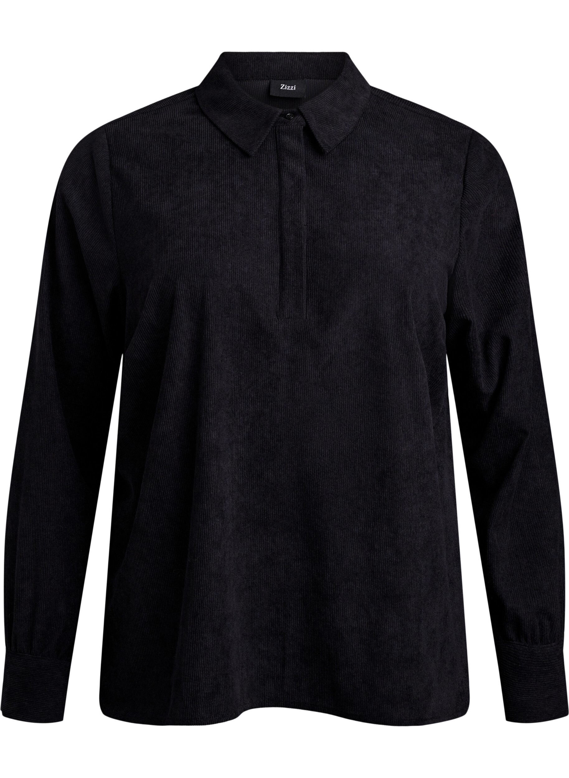 Overhemdblouse met lange mouwen in corduroy
