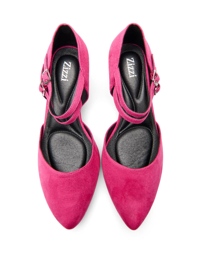 Pumps met dubbele bandjes, Roze, Packshot image number 2