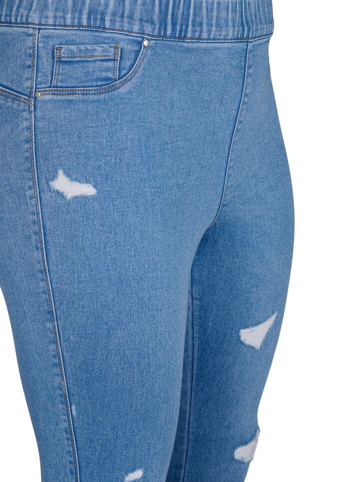 Gescheurde jeggings, Light Blue, Packshot image number 2