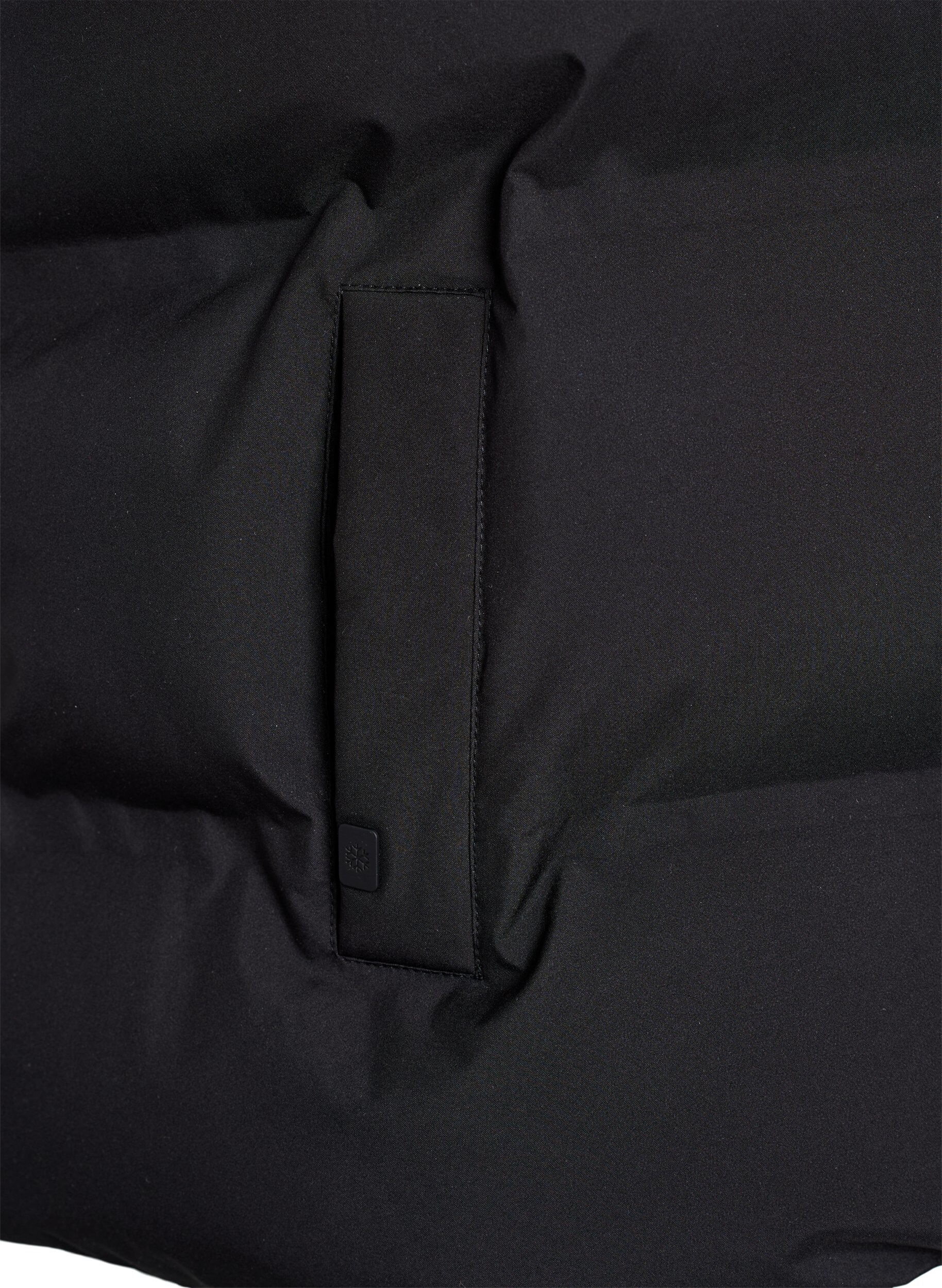 ZizziKorte puffer bodywarmer met hoge kraag, Zwart, Packshot image number 3