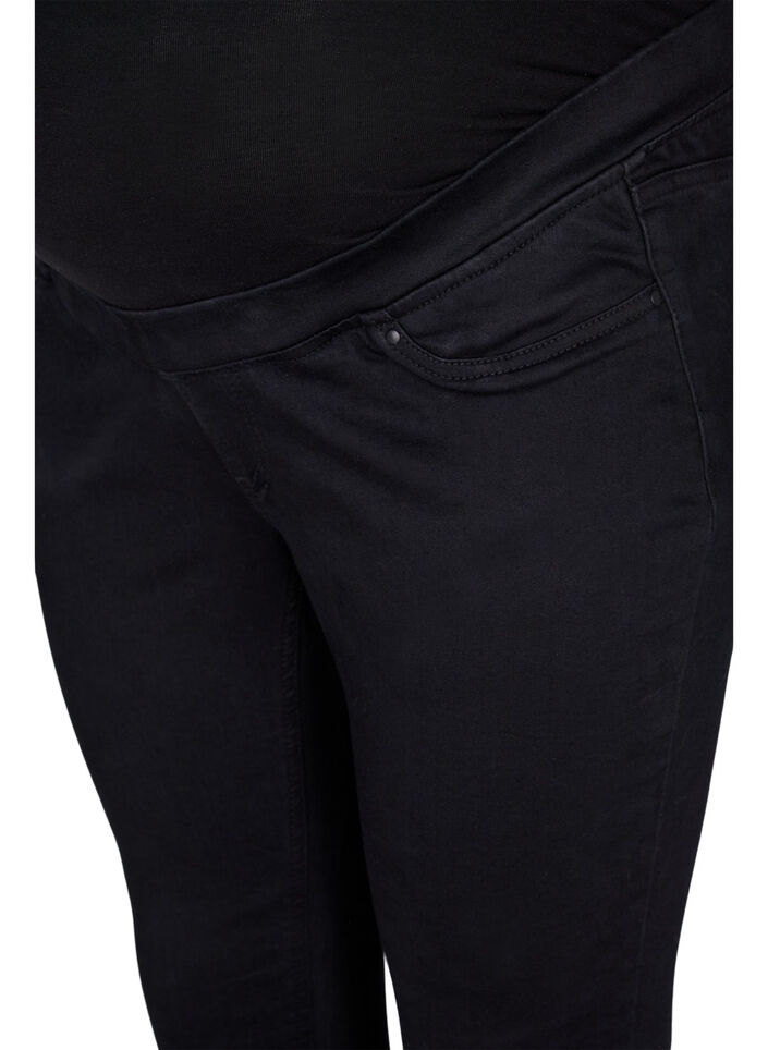 Zwangerschaps jeggings in katoenmix, Zwart, Packshot image number 2