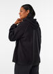 Teddyjack met capuchon en ritssluiting, Zwart, Model image number 2