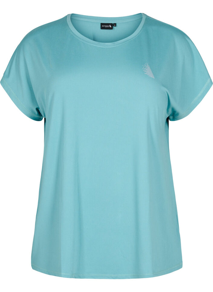 Effen gekleurd T-shirt voor sporten, Groen, Packshot image number 0