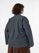 Katoenen overhemd met ruitpatroon en onzichtbare knoopsluiting, Blauw, Model image number 2