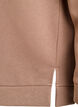 Sweatshirt met hoge hals en ritssluiting, Bruin, Packshot image number 3