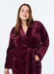 Kamerjas in zachte velour met zakken, Donker Bordeaux, Model image number 2