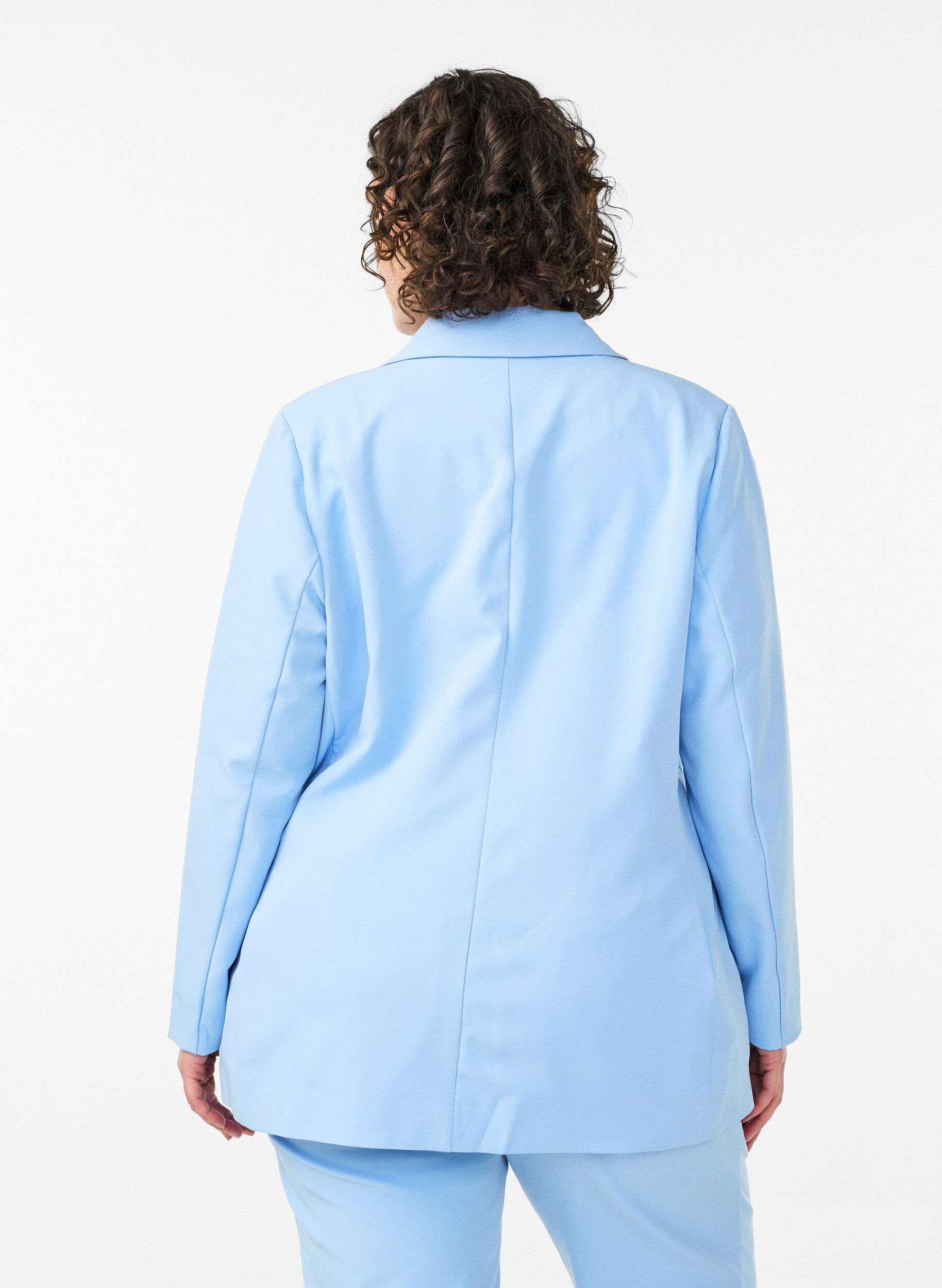 ZizziKlassieke blazer met knoopsluiting, Blauw, Model image number 2