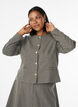 Korte jas met goudkleurige knopen, Bruin, Model image number 0