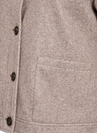 ZizziKorte shirtjas met franjes, Moon Rock Mel., Packshot image number 2