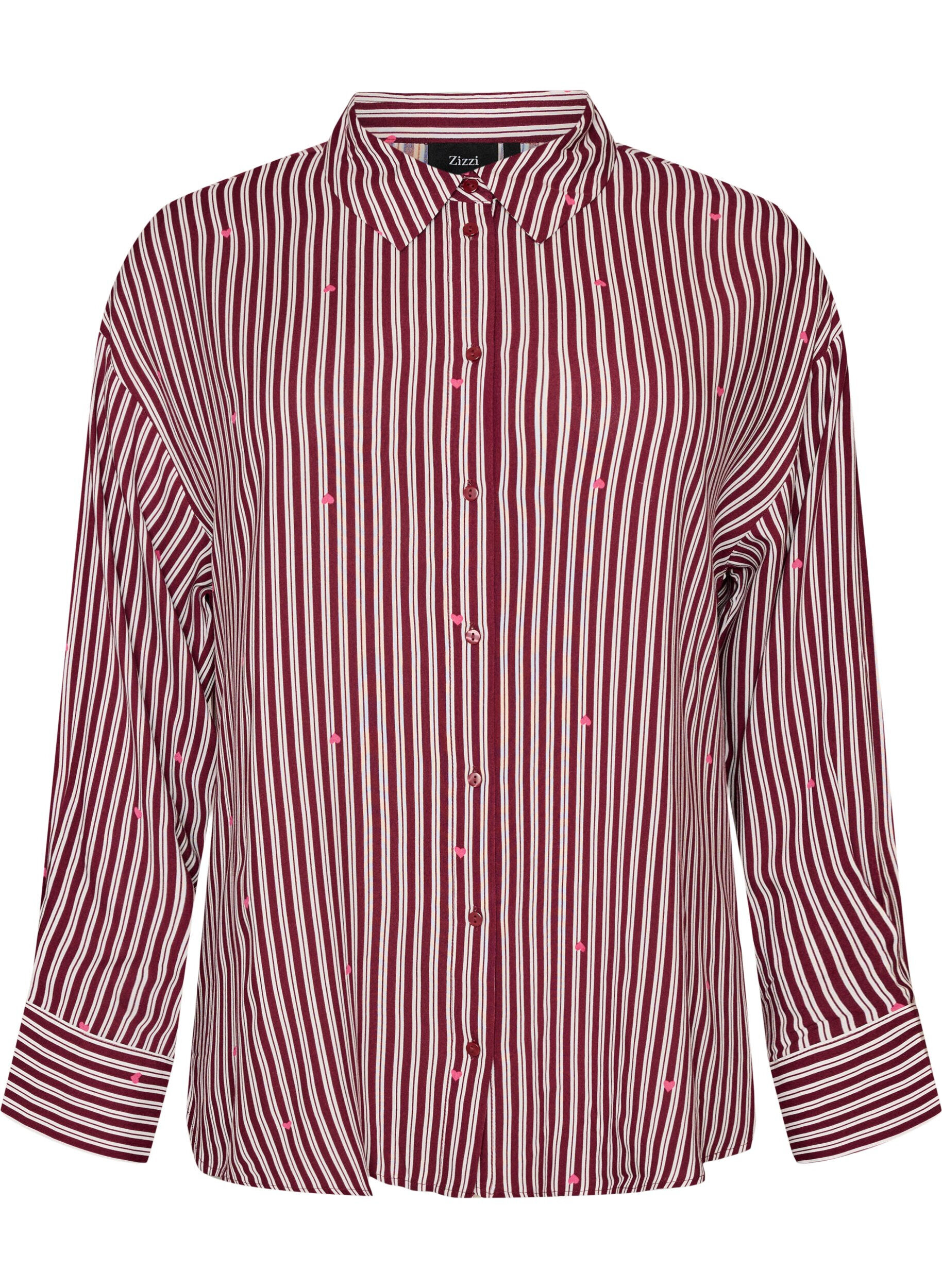 Nachtshirt met strepen en hartjes