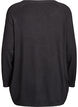 Gebreide blouse met knopen aan de zijkant, Zwart, Packshot image number 1