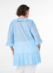 Tuniek met ruches en 3/4 mouwen, Blauw, Model image number 2