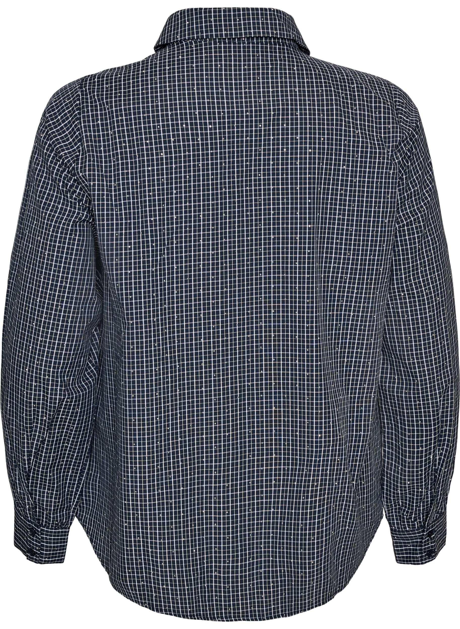 ZizziGeruit overhemd met strasssteentjes, Blauw, Packshot image number 1