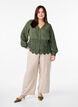 Katoenen mousseline blouse met haakdetails, Groen, Model image number 1