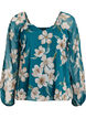Chiffon blouse met bloemenprint en lange mouwen, Groen, Packshot image number 0