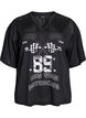 Sporty T-shirt met print aan de voorkant, Black, Packshot image number 0