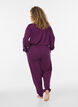 Jerseybroek met hoge taille en zakken, Paars, Model image number 1